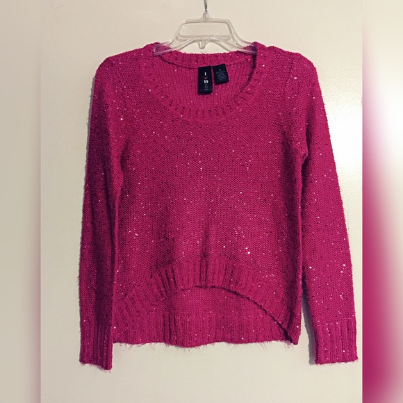 NWOT Pink Sequin Knit Sweater!