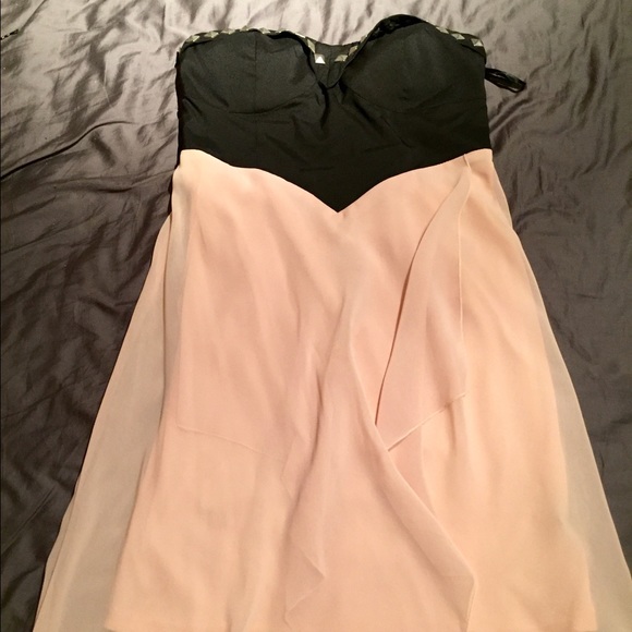 Two toned high low dress with studs - Picture 2 of 4