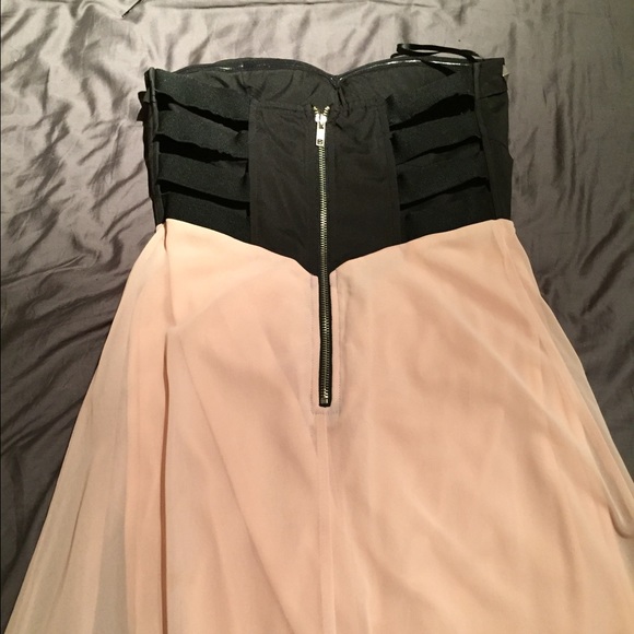 Two toned high low dress with studs - Picture 3 of 4