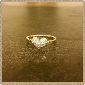 Crystal Heart midi/knucle/regular ring