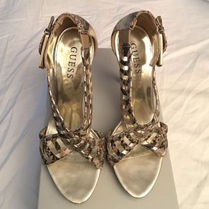 Guess Reptile-print Stilettos