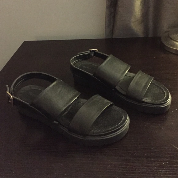 Faux leather strappy sandals from misguided