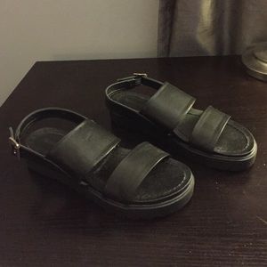 Faux leather strappy sandals from misguided