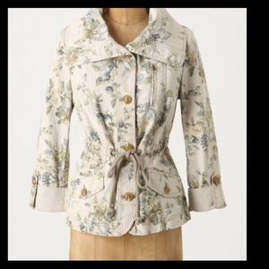 ANTHROPOLOGIE floral jacket size 4