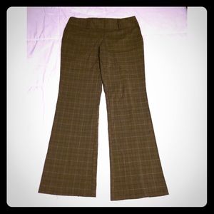 No Boundaries Brown Plaid Dress Pants