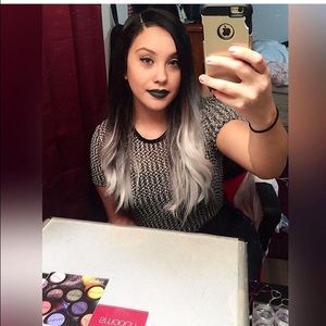 ❌sold! Black to Gray/silver ombre wig