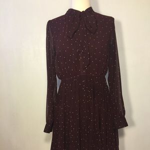 Maroon Secretary dress.