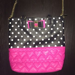 Betsey Johnson over the shoulder L purse NEW