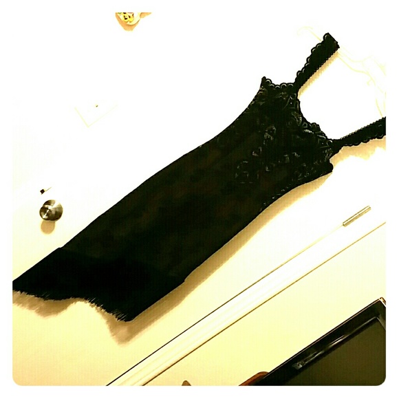 Bebe black lace flamenco style dress
