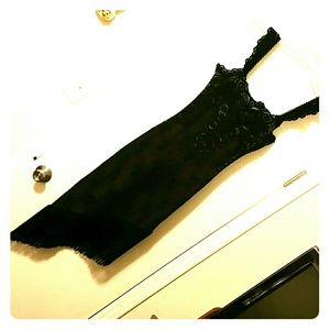 Bebe black lace flamenco style dress