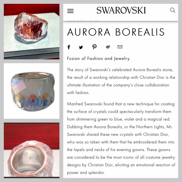 FOUND!!!!!!!! AB Swarovski Nirvana Ring - Picture 3 of 4