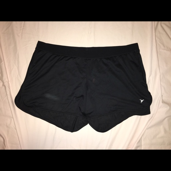 Plus size black running shorts