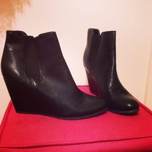 Black Wedge booties! Size 10