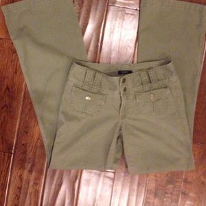 Express wide band trousers in olive 4R
