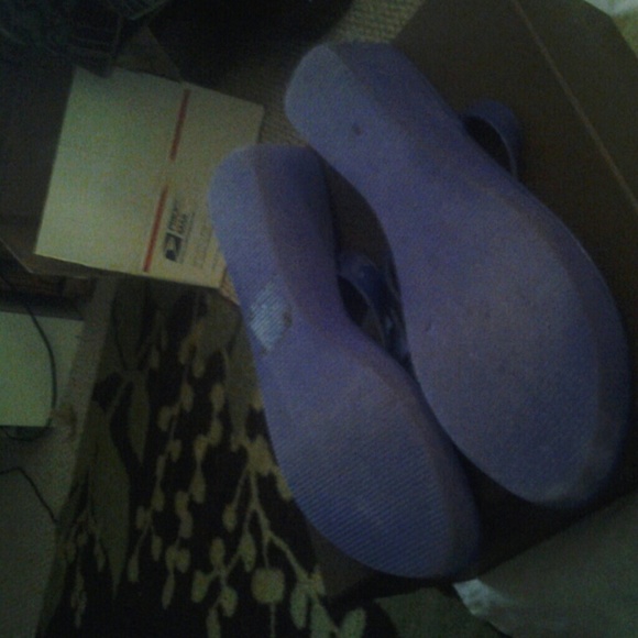 Vera Wang Blue Jeweled Sandals - Picture 3 of 4