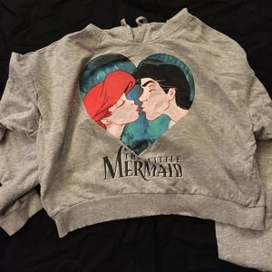 Crop top the little mermaid hoody