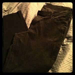 Dark Green Skinny corduroy pants