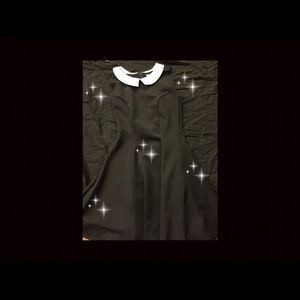 Black dress with white collar