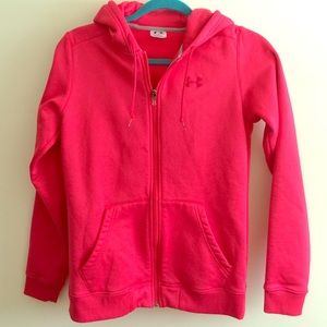 Under Armour zip up hoodie pink
