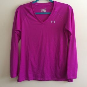 Long sleeve under armour workout shirt v neck