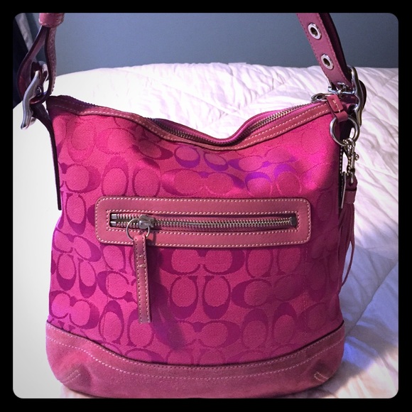 Hot pink Coach bag
