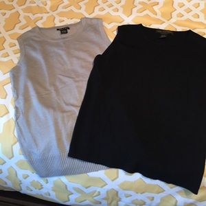 Sleeveless knit and nylon tops