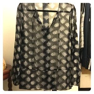 Ann Taylor sheer printed tunic