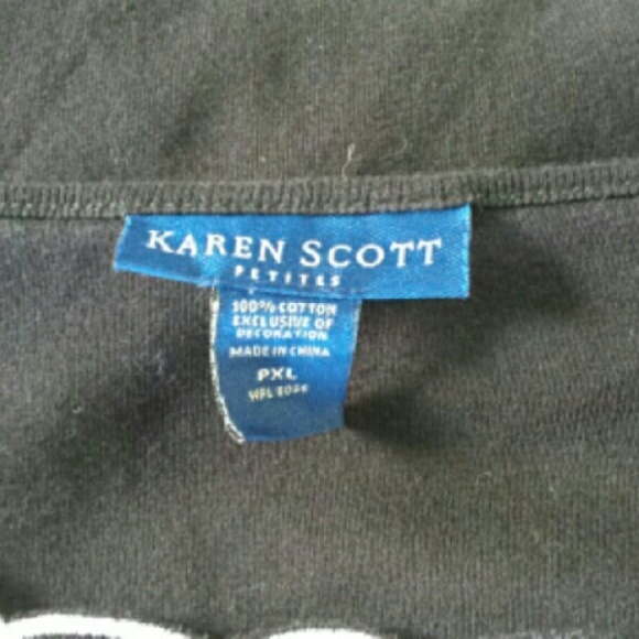 Beautifully Detailed Karen Scott Short Sleeve Top - Picture 3 of 3