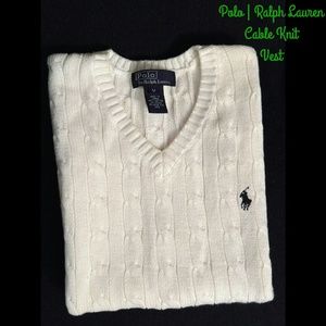 Vintage Polo Ralph Lauren Cableknit Sweater Vest
