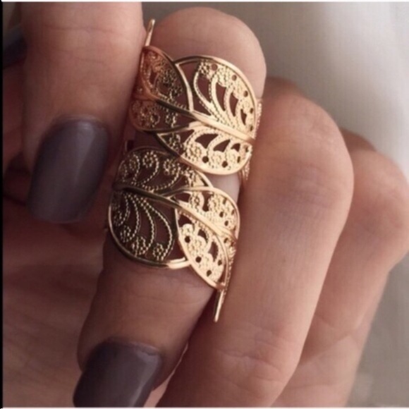 Jewelry - 2/$20 Filigree Wrap Ring gold
