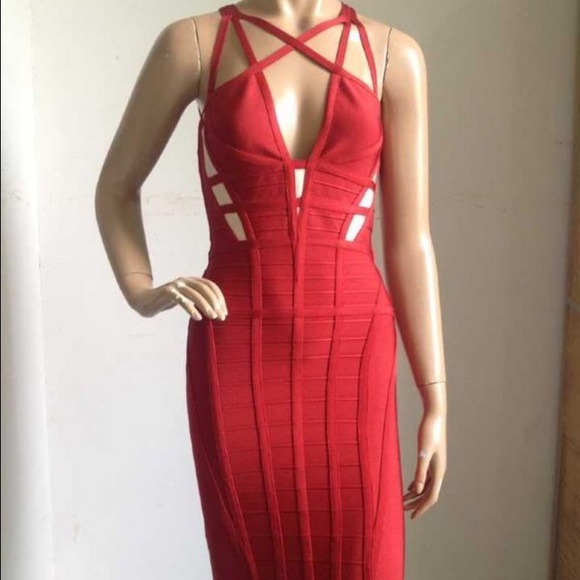 New Quality Red Bandages dress - Picture 4 of 5