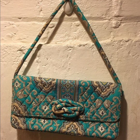 Vera Bradley Blue Brown Purse Tote
