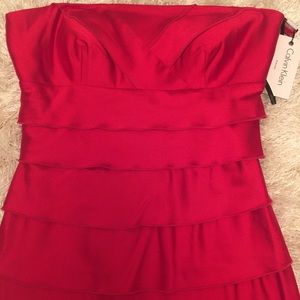 NWT! Beautiful red Calvin Klein dress