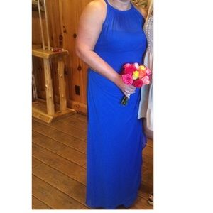 David's Bridal dress. Royal blue size 14.