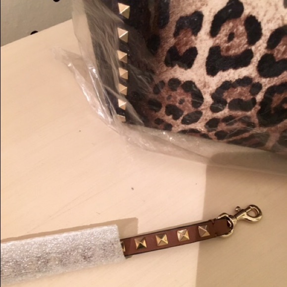 Valentino leopard rockstud tote - Picture 3 of 4
