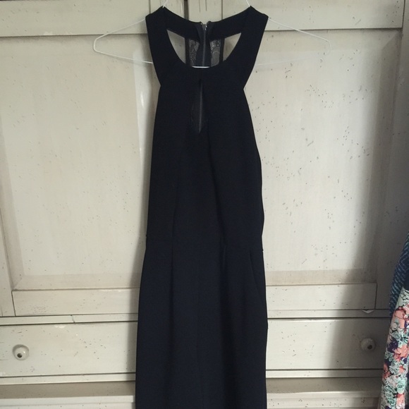 Black wide legged romper