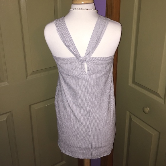 Cross-back Pinstriped J. Crew Day Dress - Picture 2 of 4