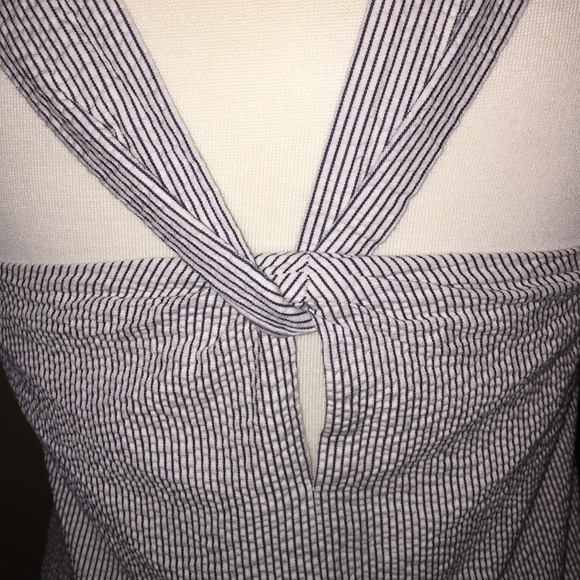 Cross-back Pinstriped J. Crew Day Dress - Picture 4 of 4