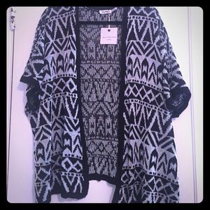 Black and White Kimono Sweater
