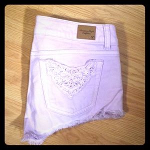 American Eagle lavender Jean shorts