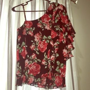 Rose one sleeve blouse