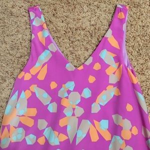 Chiffon Geometric Patterned Swing Dress