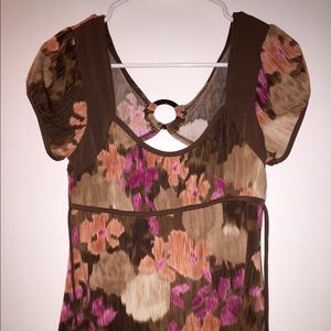 Pink and brown blouse