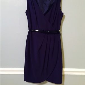 Royal violet H&M petal dress.