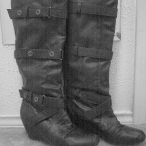 Carlos by Carlos Santana Black Leather Boots