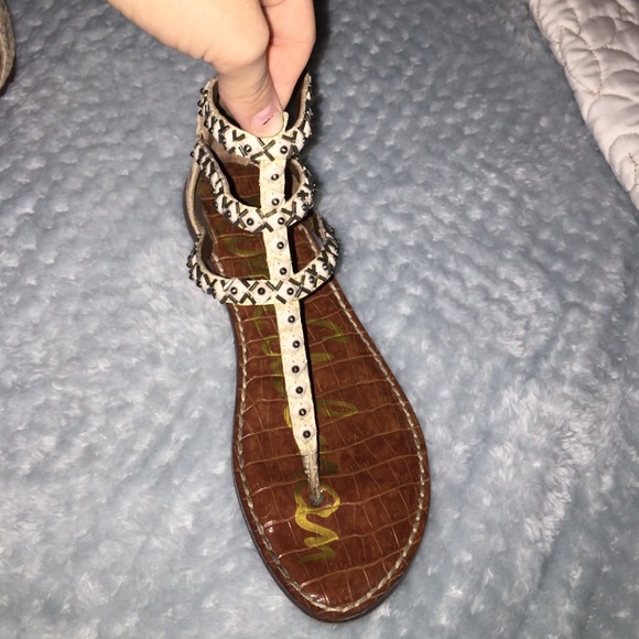 Sam Edelman Snake Skin Studded Gladiators - Picture 2 of 4