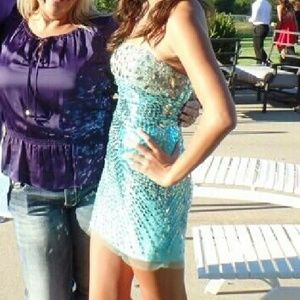 Sherri Hill blue homecoming/prom dress