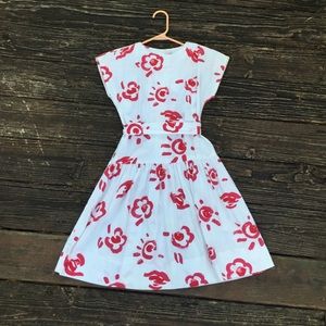 Vintage red & white summer dress