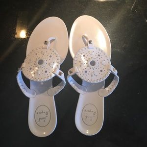 Jack Rodger 'GEORGICA' white sandals