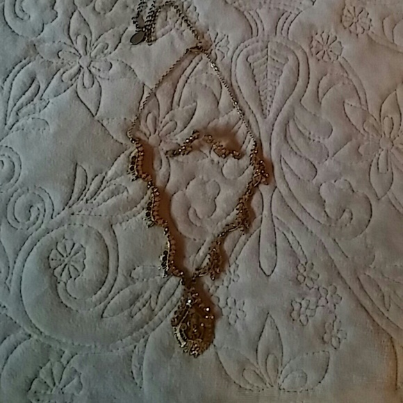 Amber crystal neclace and earing set - Picture 1 of 3